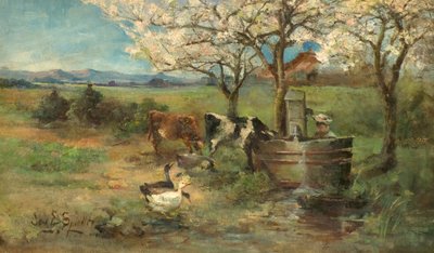Springtime (olie på lærred) af Jane Elizabeth Spindler
