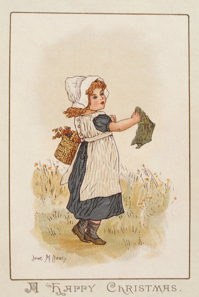 "En glædelig jul" (chromolitho) af Jane M. Dealy