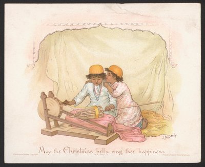 Julekort (chromolitho) af Jane M. Dealy