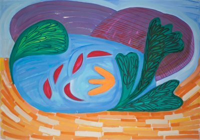 Loch Ardnamuchan, 2015 (akvarel og gouache) af Janet McKenzie