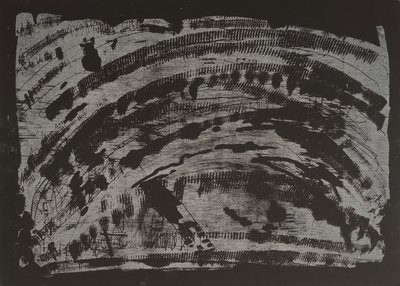 Poisoned Earth II, 2013 (træsnit med motorsav) af Janet McKenzie