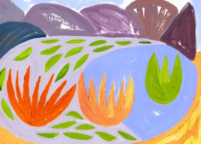 The Night Loch, 1996 (gouache på papir) af Janet McKenzie