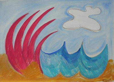 Wormiston sea, 2013 (gouache og akvarel på papir) af Janet McKenzie