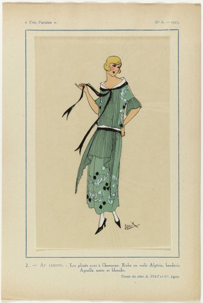 Meget parisisk, 1923, nr. 6: 2.- I HAVEN. / Plisser er i søgelyset... af Janik