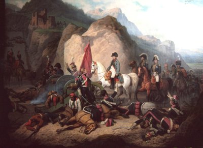 Napoleon i Somosierra-kløften af January Suchodolski