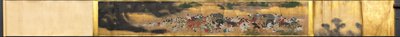 Mennesker, der flygter fra en brand af Japan, Edo period