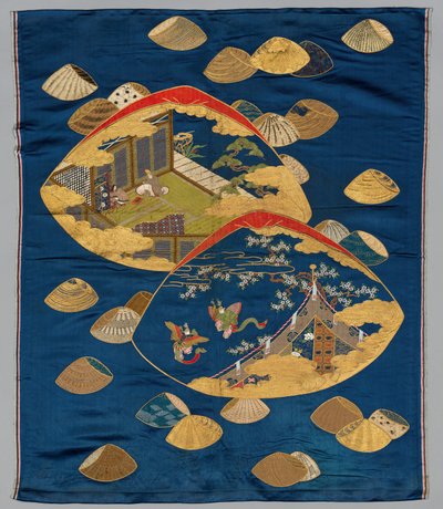 Gaveomslag (Fukusa) med Tale of Genji Shell-Matching Game af Japan, Meiji period