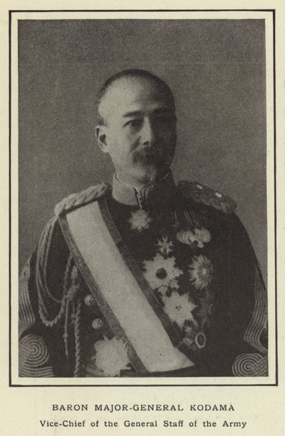 Baron generalmajor Kodama, vicechef for hærens generalstab af Japanese Photographer