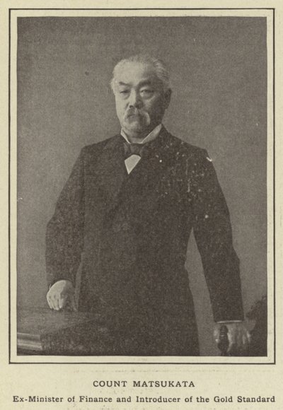 Grev Matsukata, tidligere finansminister og introducer af guldstandarden af Japanese Photographer