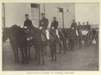Feltartillerister i sommeruniform af Japanese Photographer