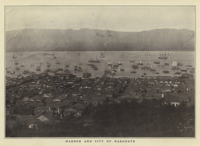 Havn og by Hakodate af Japanese Photographer