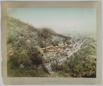 Kiga, nær Miyanoshita, Kanagawa-præfekturet, Japan (håndfarvet s/h-billede) af Japanese Photographer