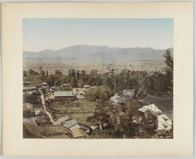 Kyoto, Japan (håndfarvet sort/hvid foto) af Japanese Photographer