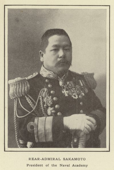 Kontreadmiral Sakamoto, præsident for Naval Academy af Japanese Photographer