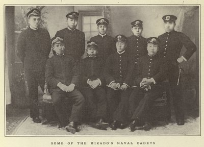 Nogle af Mikados Naval-kadetter af Japanese Photographer