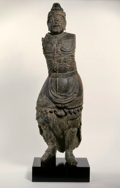 A Guardian King of the Four Corners, 1100-tallet (udskåret træ) af Japanese School