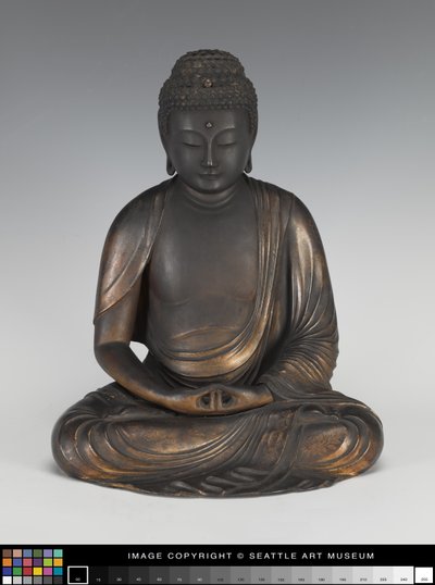 Amida Buddha på en Lotus Piedestal af Japanese School