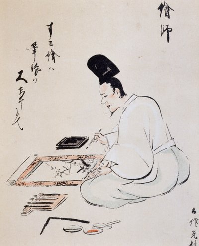 Kunstnermaleri med blæk, tegning, Tosa-skole, japansk civilisation, Edo-perioden af Japanese School