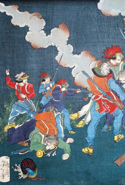 Kampscene, sewamono (indenlandsk spil) af Japanese School