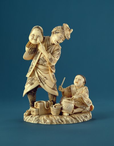 Entertainer, Okimono, Meiji Period af Japanese School