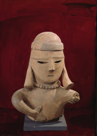 Haniwa figur, 250-550 (rødt lertøj) af Japanese School
