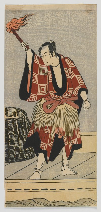 Kabuki-skuespiller Ichikawa Monnosuke II som fisker, Edo-periode, slutningen af 1780