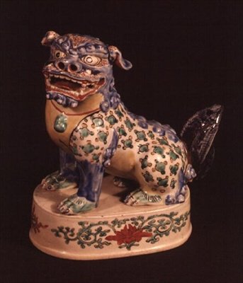 Kakiemon-figur af en buddhistisk løve af Japanese School