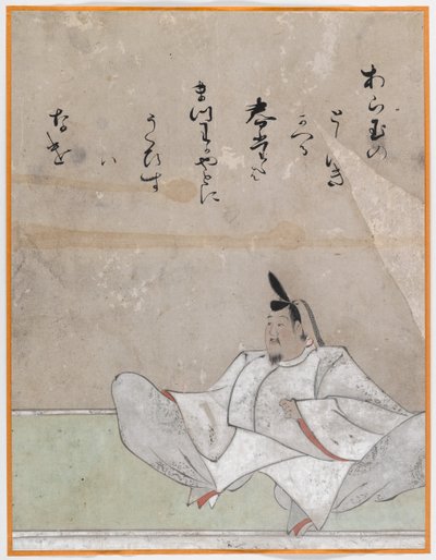 En af Sanjurokkasen, albumblad (blæk på papir) af Japanese School