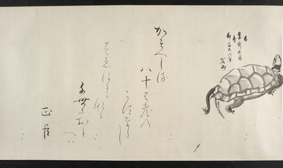 Eller. 14872, f.29, En skildpadde, fra Yoshida Seisai (håndscroll) af Japanese School