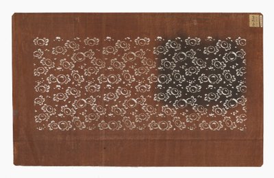 Papirstencil (katagami), slutningen af det 19. århundrede (Mulberry bark papir behandlet med persimmon Juice) af Japanese School