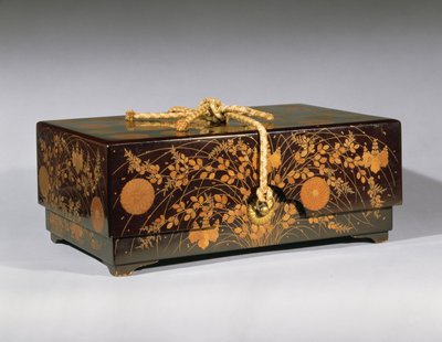 Ryoshibako dokumentæske (lak og guld maki-e) af Japanese School