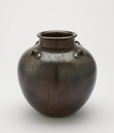Opbevaringskrukke til teblade, Imbe, Okayama-præfekturet, Edo-perioden, 1700-1900-tallet (keramik) af Japanese School