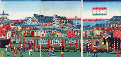 Tog i Yokohama, 2. halvdel af det nittende århundrede af Japanese School