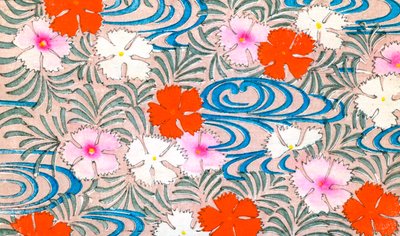 Woodblock Print of Carnation Flowers af Japanese School