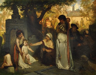 Den gamle jødiske kirkegård i Prag, 1857 af Jaroslav Cermak