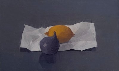 Fig and Lemon, 2016 (olie på lindetræ) af Jason Line
