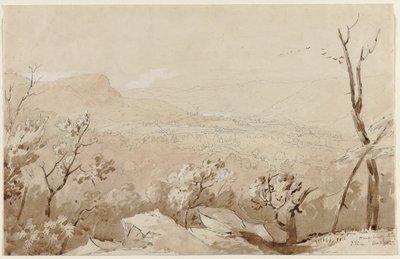 En udsigt fra Bald Mountain, Orange County, N. Y., 1843. af Jasper Francis Cropsey
