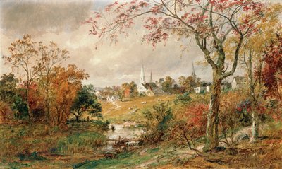 Efterårslandskab, Saugerties, 1886 af Jasper Francis Cropsey