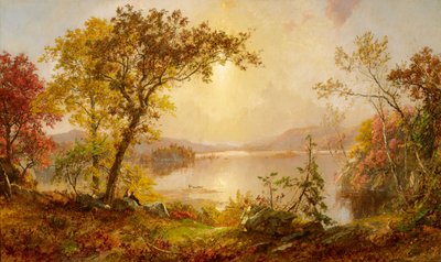 Greenwood Lake, efterår ved Hudson af Jasper Francis Cropsey