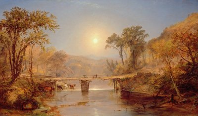 Indian Summer på Delaware River, 1882 af Jasper Francis Cropsey