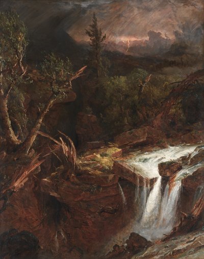 The Clove - en stormscene i Catskill-bjergene af Jasper Francis Cropsey