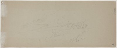 Udsigt over et bjerg [verso] af Jasper Francis Cropsey