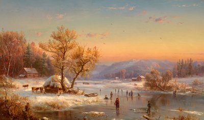 Vinteraften på landet af Jasper Francis Cropsey