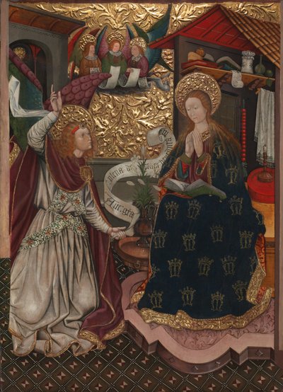 Bebudelsen og Fødslen, ca. 1457 (olie, tempera og guld på træpanel) af Jaume Ferrer