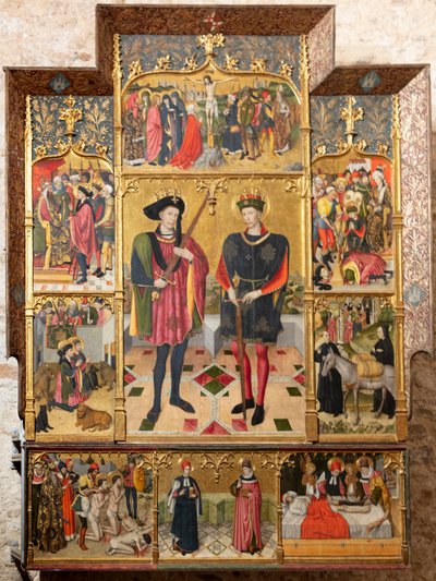 Altertavle (altertavle af de hellige Abdó og Senén) af Jaume Huguet