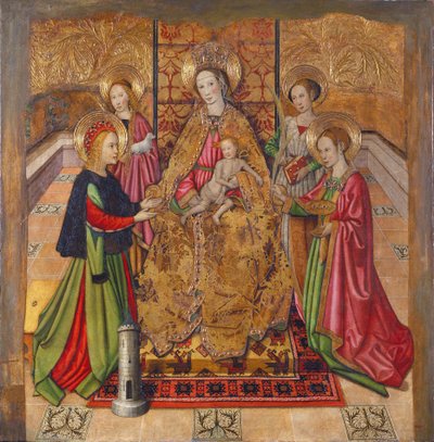 Jomfru og helgener af Jaume Huguet