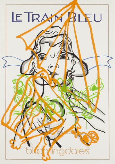 Avant Garde Sunscreen, 2012 (mixed media på akvarelpapir monteret på panel med opskrift på bagsiden) af Jay Batlle