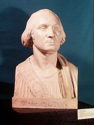 Buste af George Washington (1732-99) ca. 1785 (marmor) af Jean Antoine Houdon