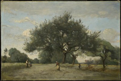 Æbletræer på en mark af Jean-Baptiste-Camille Corot