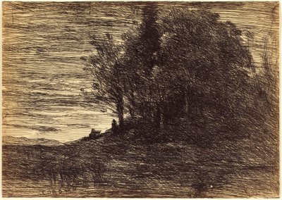Eremittens skov af Jean-Baptiste-Camille Corot